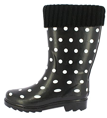 Beck Damen Dots Gummistiefel, Schwarz, 39 EU