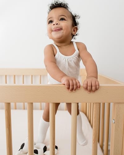 Burt's Bees Baby Baby Girls' Set of 3 Cable Knit Knee-high Organic Cotton Stockings Socks3