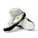 Picture of Yes! Athletics - Beast Wrestling Shoes for Girls and Women, Light, Breathable Boxing Shoes, Microsuede Leopard Printed Weightlifting Shoes with Hook and Loop Strap, Beast Tan, Women's Size 9.5