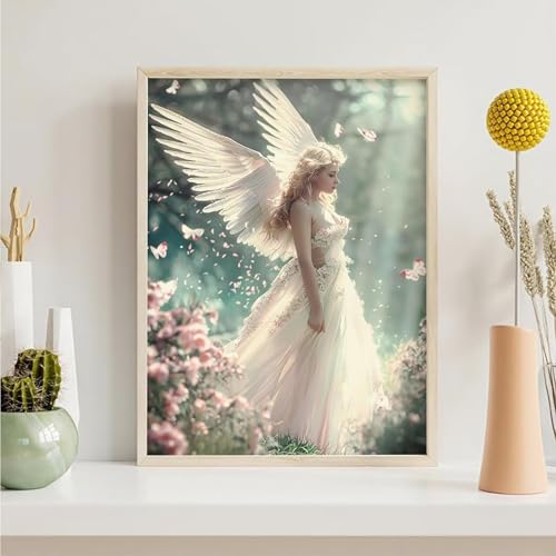 Diamond Painting Adulte Aile grand format 70x95cm, loisir créatif 5D DIY broderie strass fleur