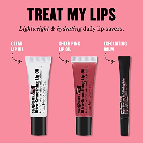 Soap & Glory Treat My Lips Sugar Melting Exfoliating Balm - Vitamin E & Shea Butter Moisturizing Lip Scrub - Gentle Exfoliating Scrub + Hydrating Lip Balm (5 G) #TOP6