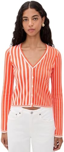 State & Lake Women's Game Day Cardigan, Orange, L