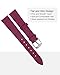 uxcell Purple Genuine Leather Band 16mm Width, Flat Thin Elegant Leather Watch Strap for Women