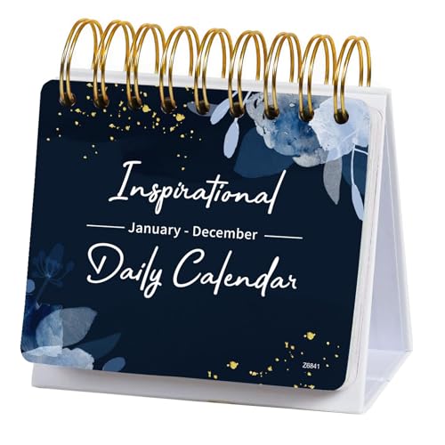 Motivational & Inspirational Daily Calendar - Daily Flip Calendar with Inspirational Quotes, 4.9' x 5'，Undated Perpetual Office Desk Decor, Inspirational Gifts - Multicolored Designs