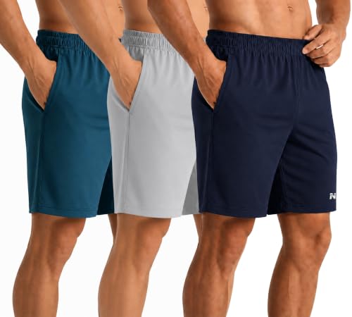 Image of NINQ Workout Half Pant for Man | Gym Shorts for Men with Drawstring Waist & 1 Zipper Pockets | Stylish Lightweight Shorts Pant for Men Sports