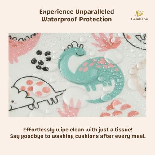 Image of Waterproof & Compatible Stokke Tripp Trapp Cushion Set - Easy to Clean - Made Fabric from Korea - 100% Cotton Stokke Tripp Trapp High Chair Cushion Set (Peach Bunny)
