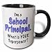 3dRose mug_193263_4 "I'm A School Principal What Is Your Superpower Blue" Two Tone Mug, 11 oz, Multicolor