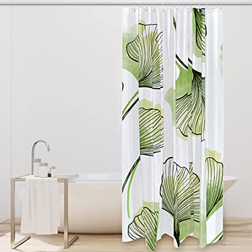 Rideau de douche vert 168 x 183 cm imperméable et lavable
