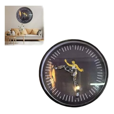 Xiao Long Lee Clock, Xiao Long Lee Wall Clock, Xiao Long Lee Kung Fu Clock, Unique Wall Clocks, A Interesting Wall Clock for Bedroom Kitchen Living Room, Unique Wall Clocks, Novelty Home Decor Gifts Cover