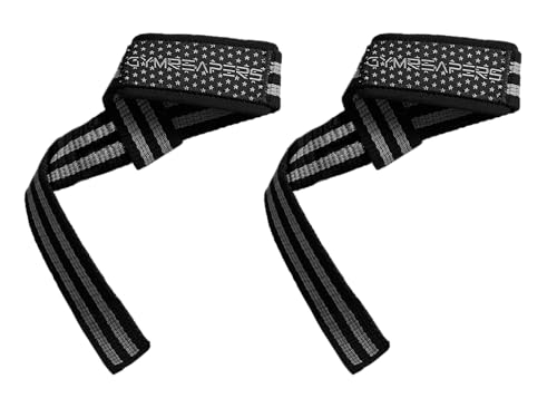 Image of Gymreapers Lifting Wrist Straps for Weightlifting, Bodybuilding, Powerlifting, Strength Training, & Deadlifts - Padded Neoprene with 18 inch Cotton