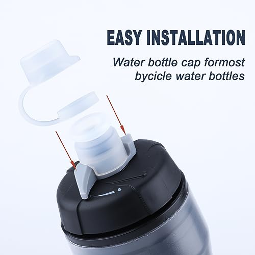 KINBOM 3pcsMud Caps for CamelBak Bottles, Transparent Bike Bottle Cap Top with 3Single SpoutsBPA Free Bike Water Bottle Mud Cap for Podium Peak Fitness Bottles Bike Bottle Cap Top - Image 4