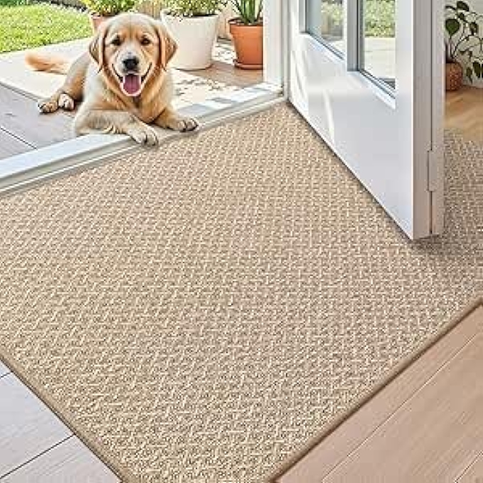 无滑入口垫，室内门垫，卡其色洗可洗低调款