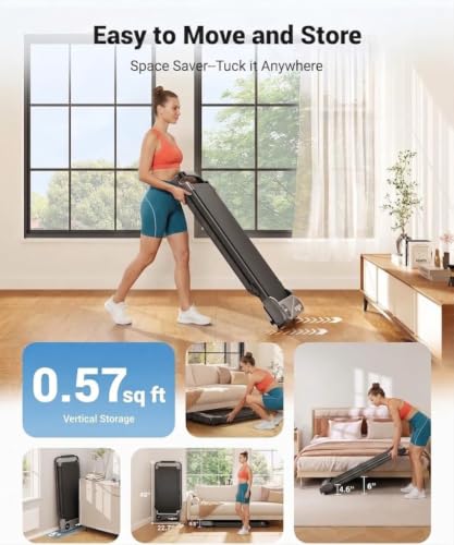 THERUN Walking Pad with Handle Bar, Under Desk Walking Treadmill for Home - image 6