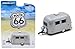 NEW 1:64 GREENLIGHT COLLECTION - SILVER ROUTE 66 AIRSTREAM 16' BAMBI SPORT Diecast Model Car By Greenlight