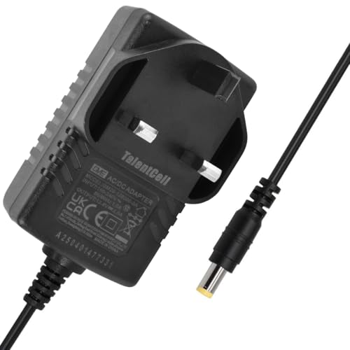 TalentCell AC/DC 12.6V/2A Lithium Battery Charger for 12V Rechargeable Li-ion Battery Pack