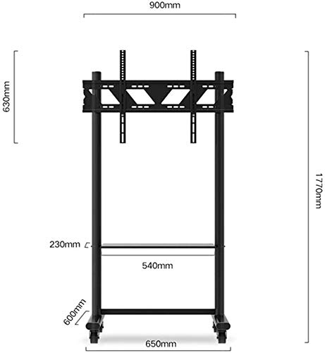 Soporte de TV móvil para 55 a 80 pulgadas carga 130 kg miniatura 2