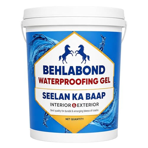 Image of Waterproofing Gel Seelan Ka Baap for Interior & Exterior Walls, Terrace Leakage & Bathroom Dampness Repair Liquid, High Performance Water Proofing Solution Mixes with White Cement, 1 Liter