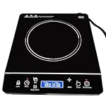 OMEO Portable Induction Cooktop Hot Plate Countertop Burner 1800 Watts Induction Burner with LCD Sensor Touch, LED Display, 10 Temperature Levels, Child Safety Lock, Auto Shutoff Function