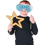 Neon Glow Party Photo Booth Props - 12 Pieces - Glow and Dance Party Decor and Supplies - Image 2