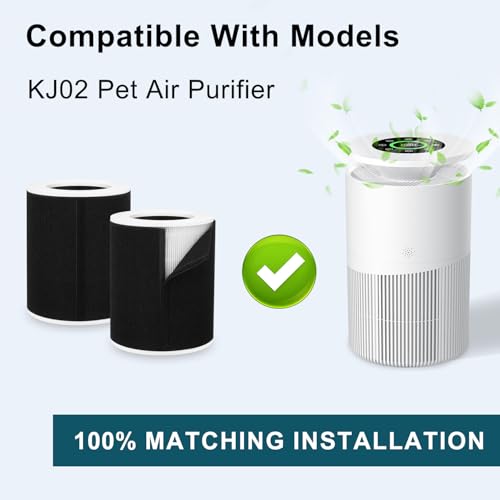 Image of H13 Replacement Filter Compatible with Dhyala KJ02 Air Purifier | High-Efficiency Activated Carbon Filter, Size: 8.7 inchL x 8.7 inchW x 10.7 inchH, Removes Pollen, Dust, Smoke,1 Pack