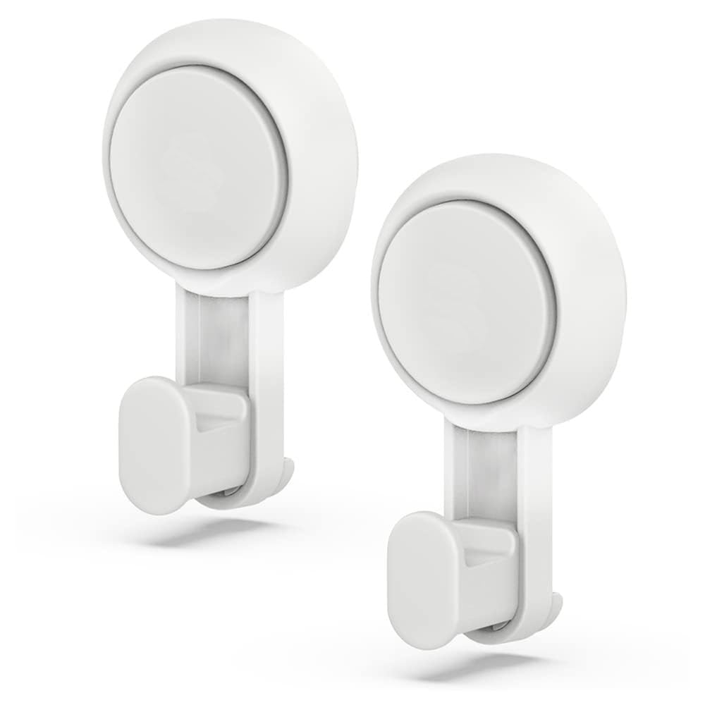Mezin Vacuum Suction Cup Hook Wall Clips for Hanging Towel, Clothes, Kitchen Utensils, Drill-Free Installation, Removable & Reusable Wall Mounted Bathroom Hanger (Pack of_2) (B0CMQNH914) Amazon Price History, Amazon Price Tracker