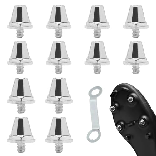 Riisoyu Set di 12 Borchie di Ricambio Tacchetti di Ricambio per Scarpe da Calcio, Punte da Calcio Punte Filettate per Scarpe da Ginnastica in Lega di Alluminio Punte Metalliche Universali(11/13mm)