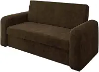 Sofá Cama Versátil 2 Lugares Veludo Selmer (MARROM)