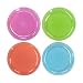 Party Essentials Hard Plastic 6-Inch Round Party/Dessert Plates, Assorted Neon, 80-Count