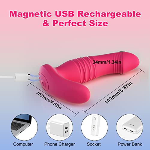 Wearable Clitoral G Spot Thrusting Vibrator, App Remote Control Clitoralis Panty Vibrator With 9 Thrusting & Vibrating Modes, G Spot Dildo Vaginal Butterfly Anal Adult Sex Toy For Women & Couples #TOP4