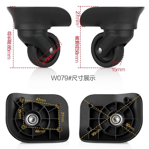 360 Swivel Plastic Wheel Replacement Luggage Travel Suitcase Wheels Repair Luggage Wheels (DL W079)2