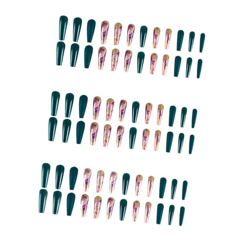 harayaa 72X False unhas Pressione as unhas Decoração de pregos Dicas de moda reutilizável Dicas fran