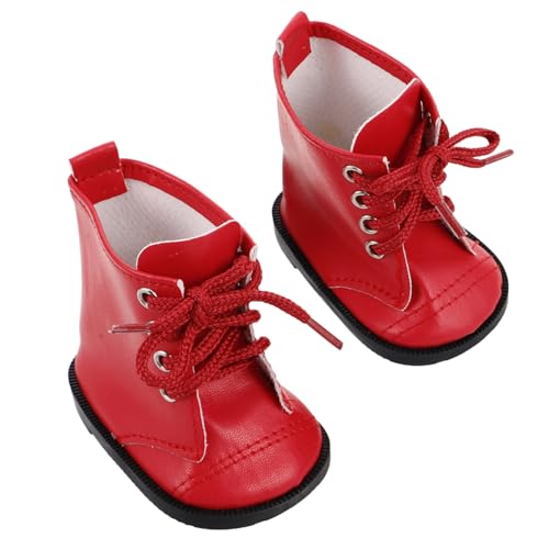 Chaussures de poupée en cuir PU noir pour poupées de 45,7 cm accessoires mode