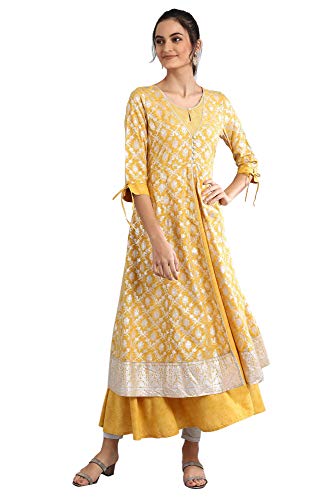 Image of Aurelia Women's Polyester Regular Fit Casual Kurta