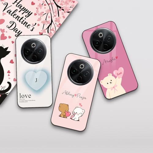 Image of COLORflow Back Cover Compatible with Vivo T4 5G / Y300 Pro 5G / iQOO Z10 5G | Vibe Valentine Love Customized | Shockproof TPU Bumper with Camera Protection Back Cover
