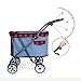 CASOTA Haustier-Reise-Kinderwagen, Hunde-Kinderwagen, 4 Räder, Haustier-Trolley, Träger, Netzfenster, for mittelgroße und große Hunde, C (Color : C)