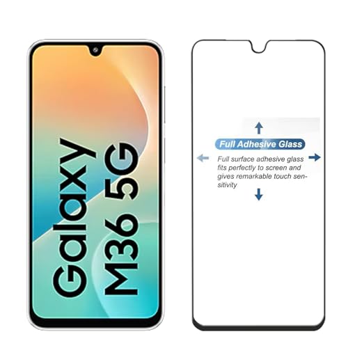 Image of POPIO Military-Grade Gorilla Tempered Glass for Samsung Galaxy M36 | 9H Hardness, Edge-to-Edge, Bubble-Free