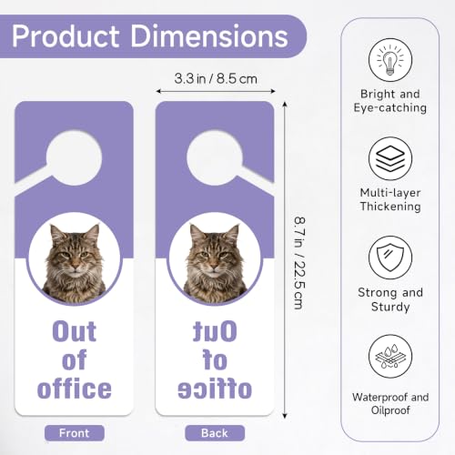 Kossokiwi 6PCS Cat Pattern Do Not Disturb Door Hanger Sign — view 2