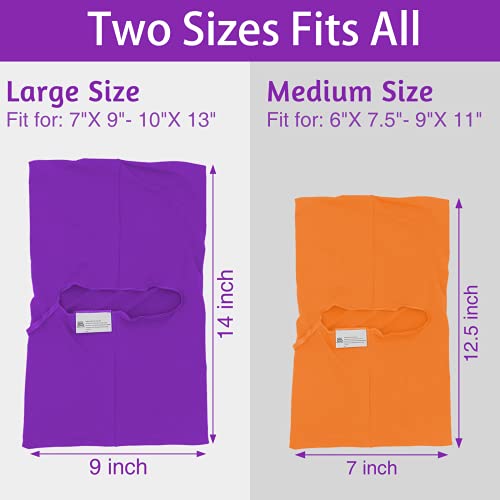 image for KICNIC Colored Book Covers 7 Pack, 8x10 Inch Stretchable Book Sox Suit