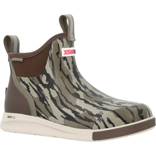 Image of XTRATUF 6 inch Men's Ankle Deck Boot Sport - 30% Lighter, 100% Waterproof Rubber Fishing Footwear - Non-Marking, Slip-Resistant Outsole - Moisture-Wicking Liner