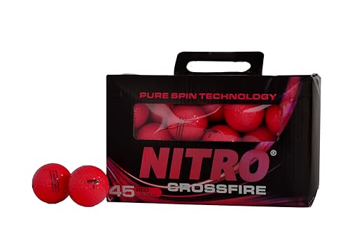 NITRO Crossfire 45 Golf Balls 45- Pack - Red