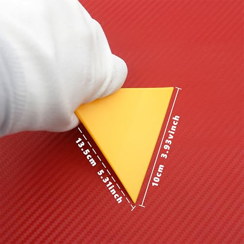 Image of Vinyl Wrap Tool Kit for Furniture & Window Film, 5Pcs Wallpaper Smoothing Tool Set with Edge Trimmer, Yellow TPR Squeegee, Retractable Utility Knife & Spray Bottle, DIY Peel and Stick Application
