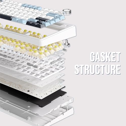 Image of EPOMAKER x Aula F75 Gasket Mechanical Keyboard, 75% Wireless Hot Swappable Gaming Keyboard with Five-Layer Padding&Knob, BT /2.4GHz /USB-C, RGB (Blue Gradient, LEOBOG Reaper Switch)