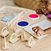 Melissa & Doug My First Wooden Stamp Set Favorites (8 Stamps with Handles, 2 Washable Ink Pads) Wooden Kids Stamps with Handles Set, for Kids Ages 3+