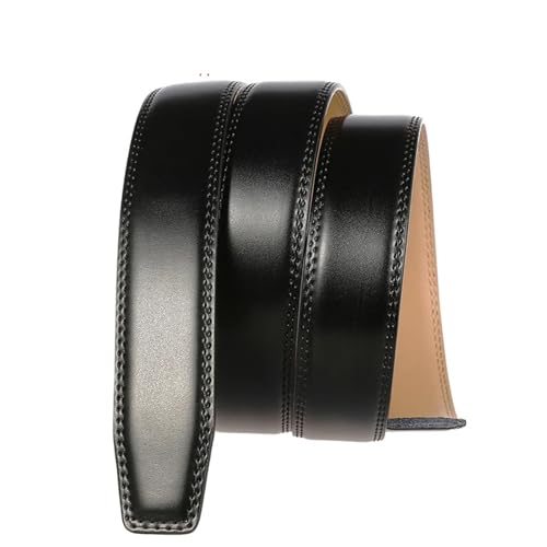 Men's Soft Cowhide Leather Belt with Hard Alloy Automatic Buckle Non-Porous Strap for Business Trousers and Suits3