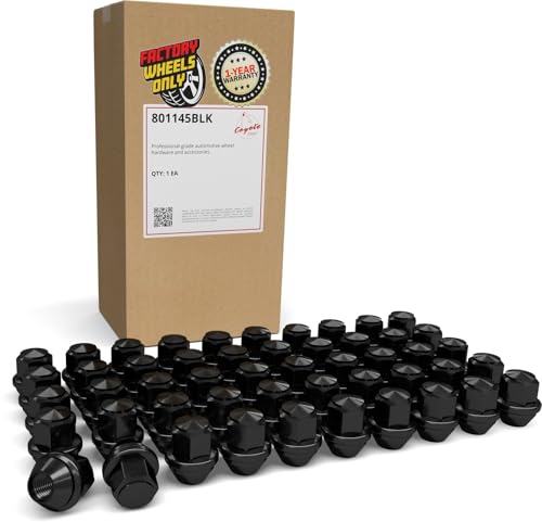 Image of Wheel Accessories Parts 40 Pcs M12x1.5 12x1.5 Thread OEM Style Lug Nuts 1.25 inch 32mm Long Black 3 /4 inch 19mm Hex Fits Ford Escape Fusion Fiesta Ranger | CV6Z-1012-C | 611-303 | ACPZ-1012-H
