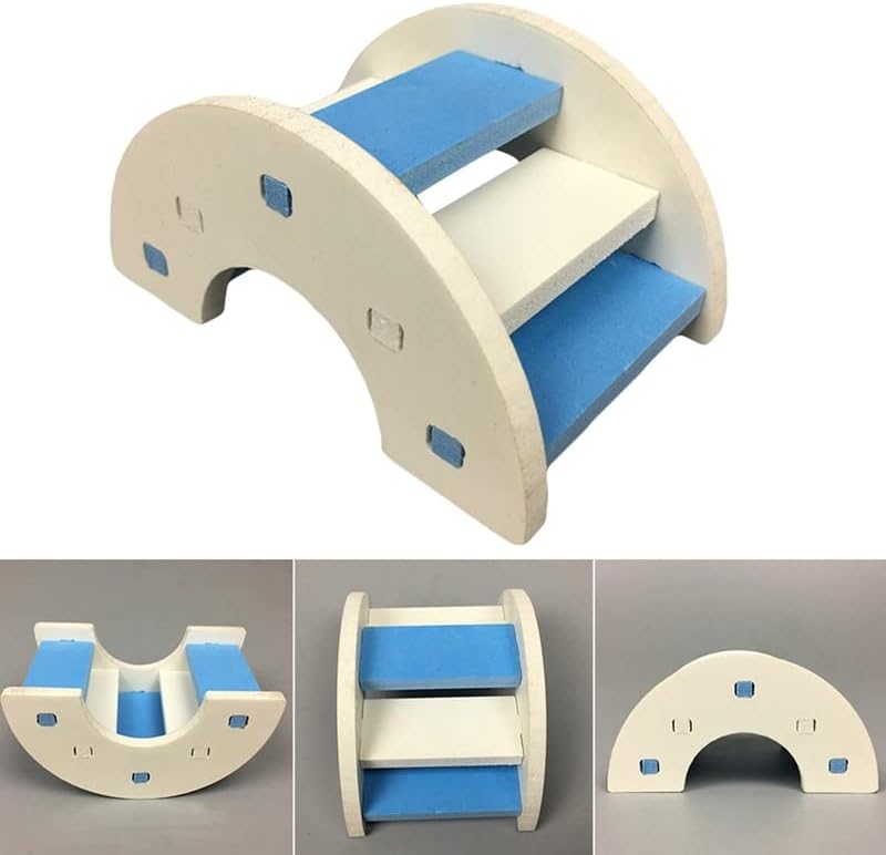 Hamster House Hamster Ladder Rainbow Bridge Bridge Hanging Toys Small Animals Cage Accessories Cute Pet Cage Accessories Hamster Cages and Habitats (Color : Blue-2)