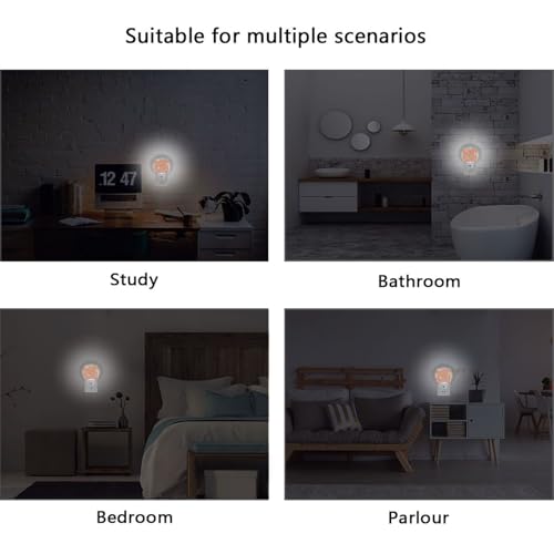 Luz Nocturna Pequeña Flores Durazno LED Sensor miniatura 5