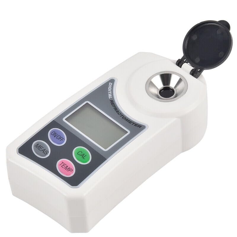 Refractometer Sugar Meter Fruit Beverage Wine Sugar Tester Food Moisture Sweetness Concentration Measurement 0-55% (AMSZ-X)