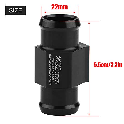 Motorrad-Wassertemperatur-Verbindungsrohr, Motorrad-Wassertemperatur-Verbindungsrohr-Schlauchsensor-Messadapter mit 2 Verstellbaren Klemmen(22mm)