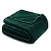 Exclusivo Mezcla Fleece Throw XL Blanket for Couch, Sofa, Super Soft and Warm Forest Green Blankets, All Season, Cozy, Plush, Lightweight, 50x70 Inches